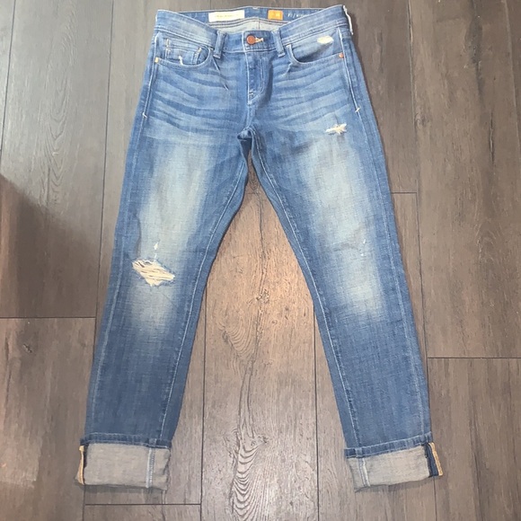 Pilcro and the Letterpress Blue Distressed Jeans - Picture 2 of 13